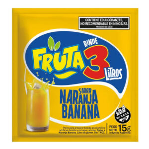 Jugo En Polvo Naranja-Banana Fruta 3 – Caja X 18 U